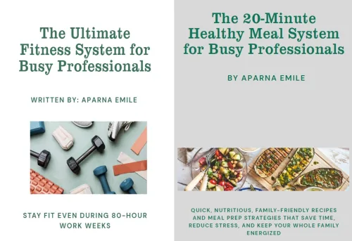 The BusiFit Bundle — The Ultimate Fitness System and The 20-Minute Healthy Meal System book covers